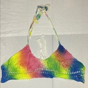 SHEIN Curve Vibrant Knit Halter Top